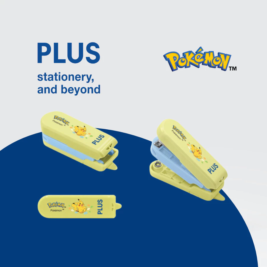 Bấm Đa Chức Năng POKEMON, thương hiệu PLUS Nhật Bản, Bấm kim, Gỡ kim, Bấm lỗ & Dao rọc giấy